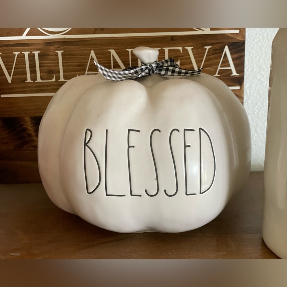 Rae Dunn pumpkin “BLESSED”